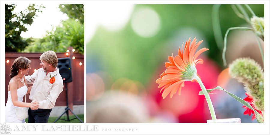 Salt Lake City Garden Wedding, Red & Orange
