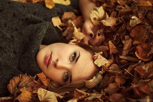 woman laying in leaves photo: Laying In the Leaves Picture5-6.png