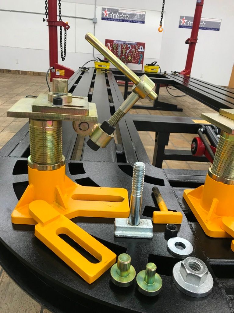 Universal HeavyDuty Auto Body Frame Machine Anchoring Clamps GERMAN NO