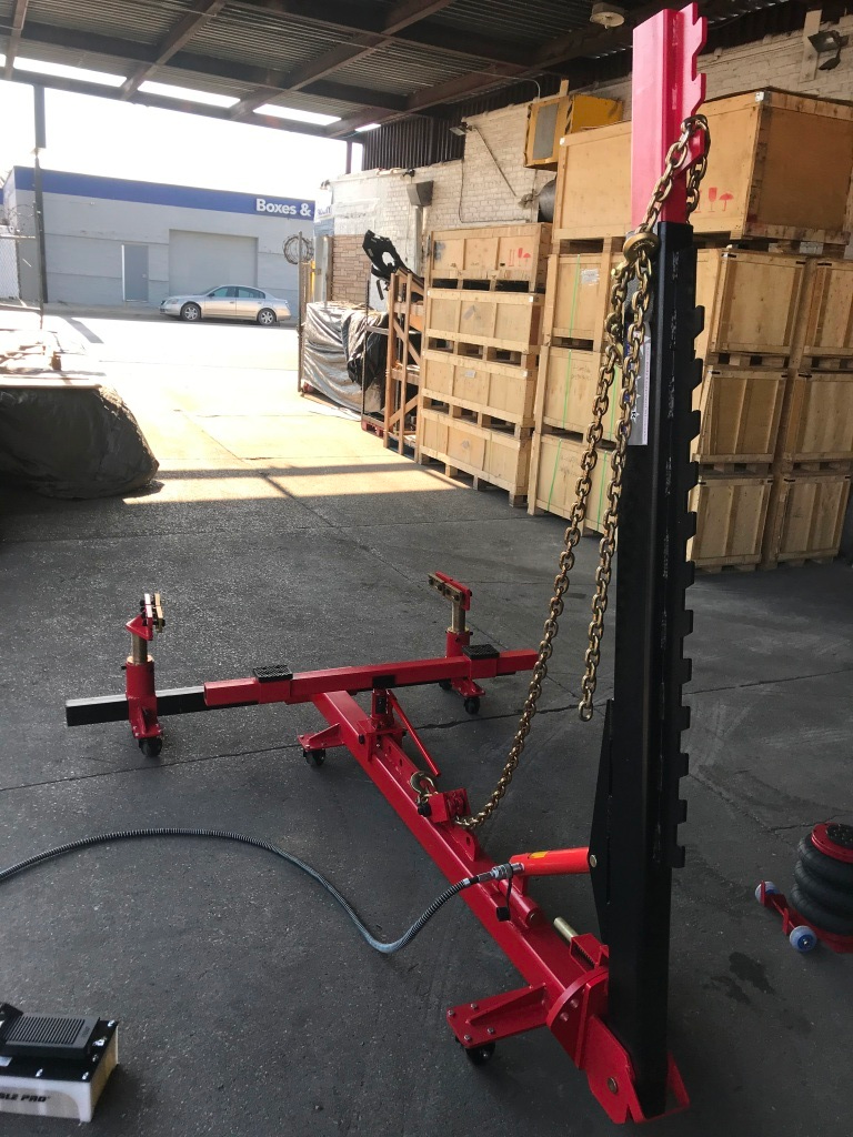 Portable Auto Body Puller Frame Straightener free clamps + free 3 Ton Air Jack eBay