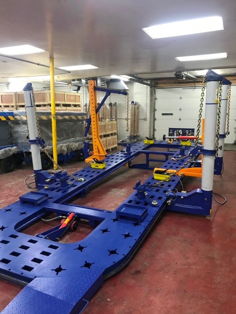 20 FEET 4 TOWERS AUTO BODY SHOP FRAME MACHINE RACK WITH FREE CLAMPS