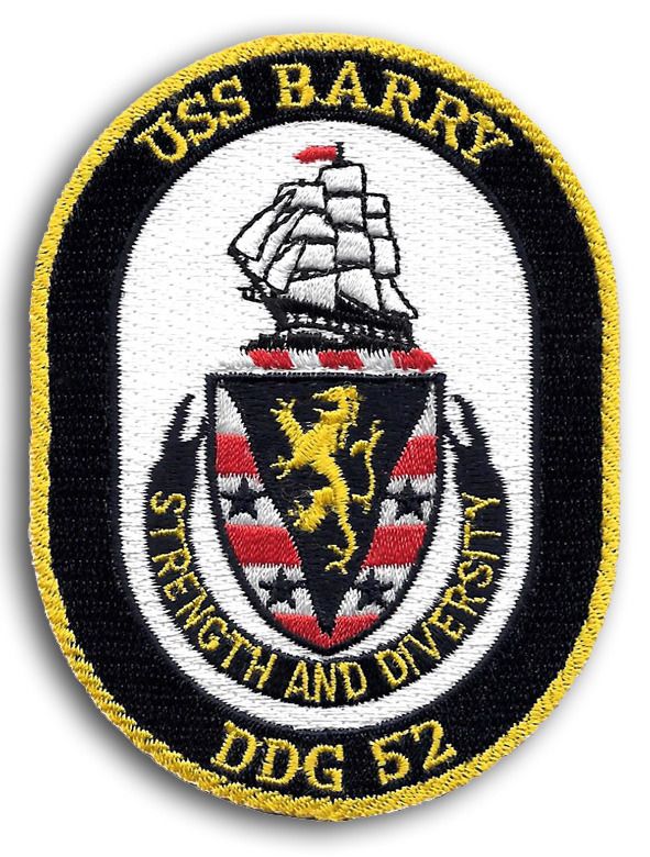 US NAVY DDG-52 USS BARRY Guided Missile Destroyer Ship Crest Patch | eBay