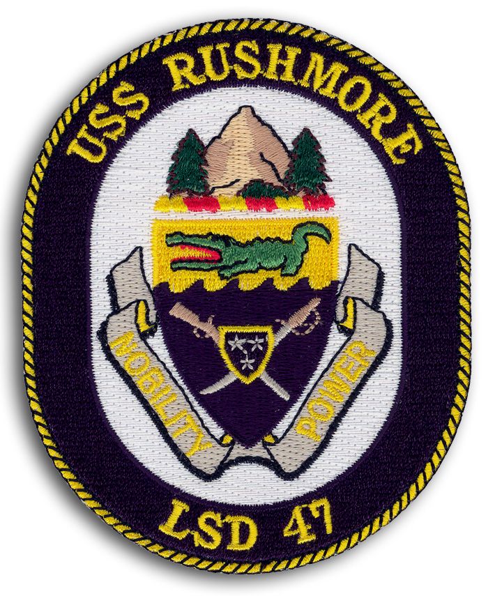 US NAVY LSD-47 USS RUSHMORE Amphibious Assault Ship Crest Patch | eBay